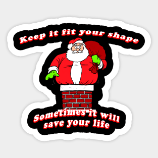 Funny fat santa claus Sticker